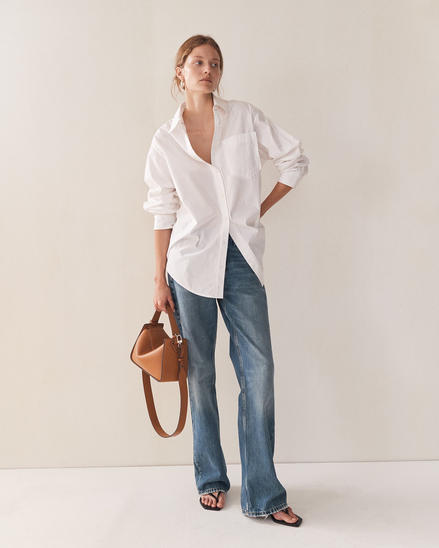 Clementine Bag: Tan Pebbled Leather