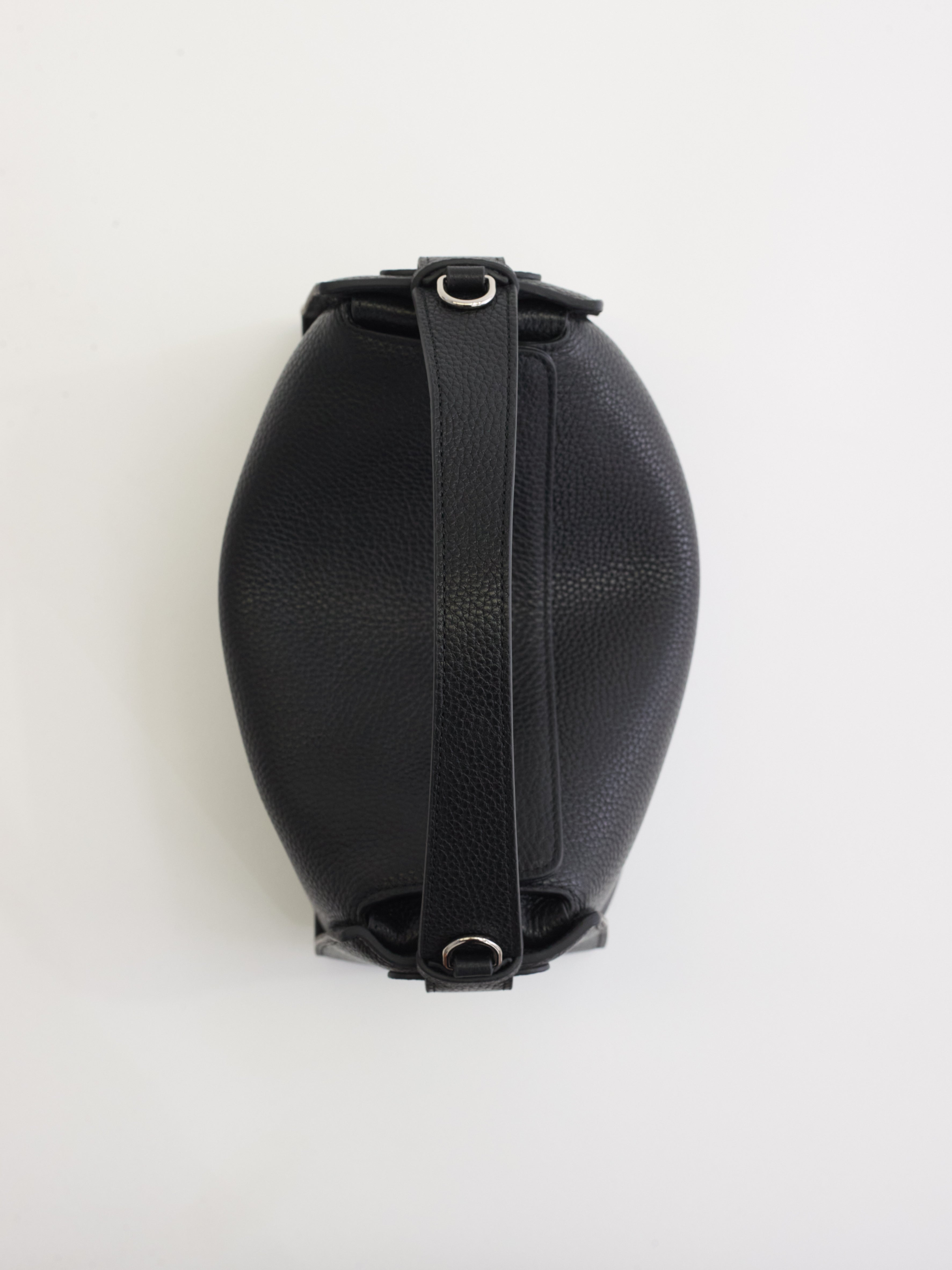 Clementine Bag: Black Pebbled Leather