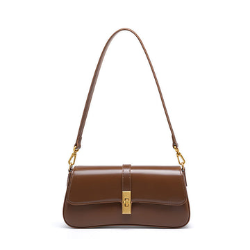 Women’s Genuine Leather Vintage Crossbody Shoulder Baguette Bag