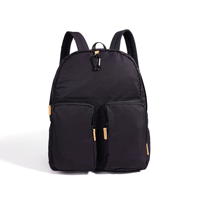 Minimalist Nylon Spacious Capacity Zipper Backpack